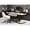 Oak, variant on Versatile Music Work Desk | Enhance Studio Function, Creative Endeavors | 18 mm Thick Synthetic Wood | Cable Holes and Earphone Rack