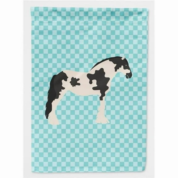 Carolines Treasures BB8086GF Cyldesdale Horse Blue Check Flag Garden Size