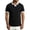 Black, variant on RRMuAzgs Mens V Neck Tops Short Sleeve Regular Fit Casual Textured Tees Shirt Lightweight Collared Sweater