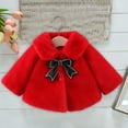 thumbnail image 4 of Edvintorg 6M-6Y Infant Girl Clothes Winter Fleece Coat Clearance Solid Color Long Sleeve Thick Turn Down Collar Plush Coats Jackets For Kids Girls, 4 of 7