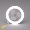 thumbnail image 2 of Puntoco E27 Ventilador de techo con luces, Luz de ventilador de perfil bajo cerrado, Luz de techo con ventilador, Lámpara de cardán Delier de ventilador eléctrico oculto, 2 of 3