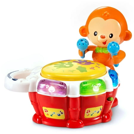 VTech Baby Beats Monkey Drum Responds When Babies Tap the