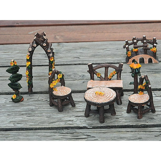koolsoo 8Pcs Fairy Garden Accessories Miniature Garden Decoration