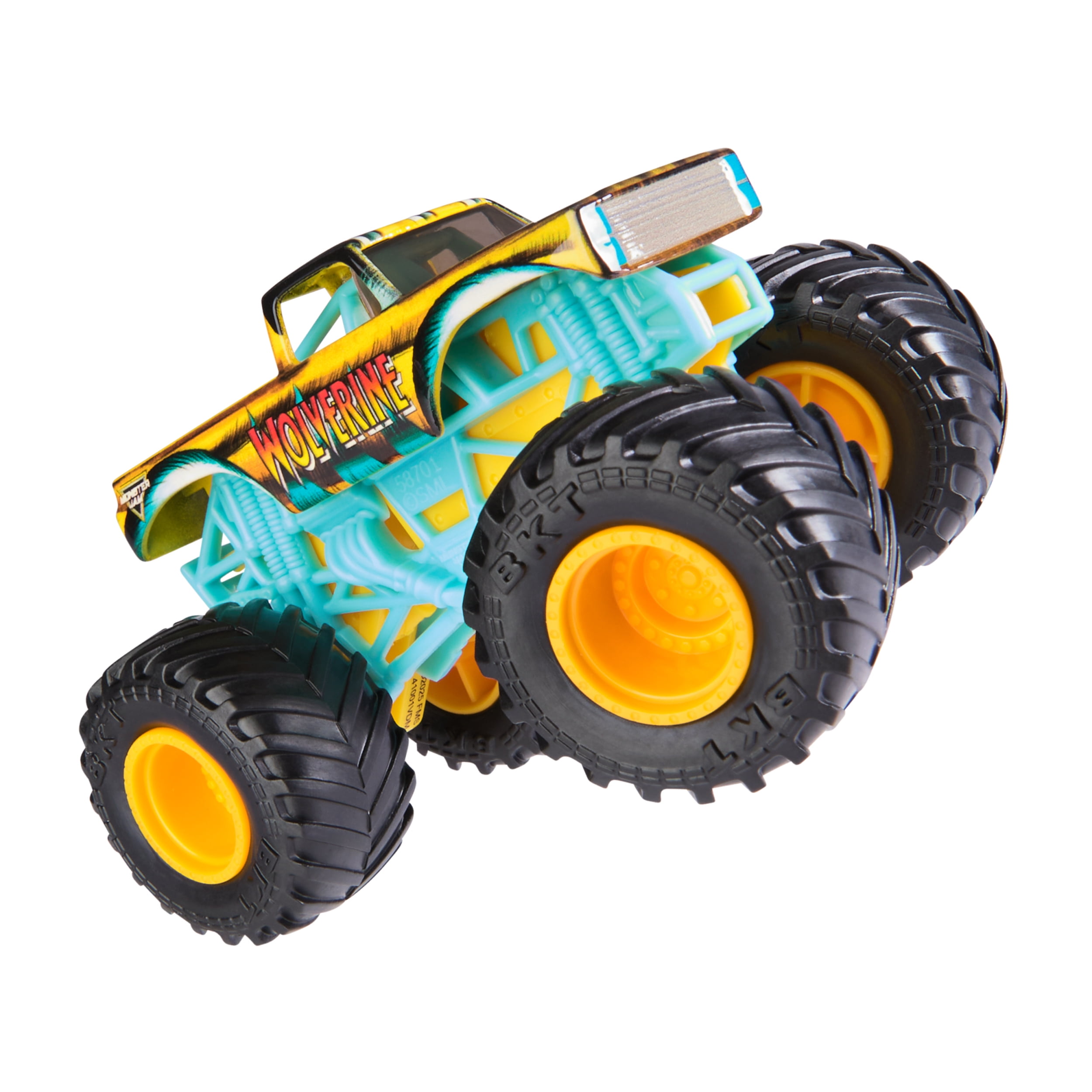 Monster Jam, Monster truck Marvel Wolverine officiel, véhicule en métal moulé, échelle 1:64, jouets de super-héros pour garçons à partir de 3 ans