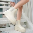 thumbnail image 2 of YOURDIARY Women's Short Rain Boots Fashion Waterproof Chelsea Boots Ankle Garden Shoes for Ladies Non Slip Outdoor Work Booties, 2 of 7