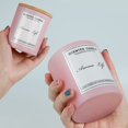 thumbnail image 2 of Frascos para velas Creahaus de vidrio rosa de 10 oz, paquete de 16 con tapas, 2 of 6