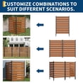 thumbnail image 4 of EuKer Decorative Fences, 49.6" Tall Outdoor Privacy Panel for Air Conditioner Units, Trash Cans, Pool Equipment, Teak (2 Panels), 4 of 8