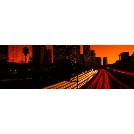 Downtown Traffic at Night, Los Angeles, California Print Wall (Best Traffic App For Los Angeles)