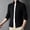 Black, variant on Men's Chunky Cardigan Sweaters Full Zip up Stand Collar Slim Fit Casual Knitted Sweater with 2 Front Pockets Black