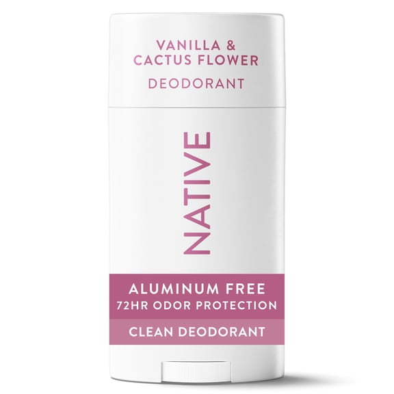 Native Deodorant For Women, Aluminum Free, Solid Deodorant Stick, Vanilla & Cactus Flower, 2.65 oz