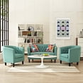 thumbnail image 6 of Modway Prospect 3 Piece Upholstered Fabric Loveseat and Armchair Set in Gray, 6 of 10