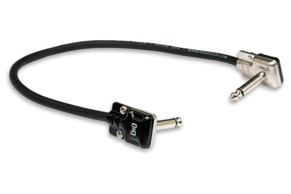 Hosa Pro HGFP-001 Guitar Pedalboard Patch Cable - Right Angle to Right Angle - 1 foot
