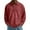 Red, variant on Men's Waffle Knit Polo Shirts Long Sleeve Button Down Collar Tops Men's Shirt (GN1 S)