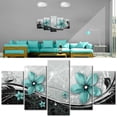 thumbnail image 2 of 5 uds flor moderna lienzo pintura pared arte hogar Decoración imagen impresión decoración conjunto UHUSE mural, 2 of 4