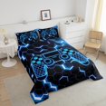 thumbnail image 4 of Erosebridal Blue Gamepad Comforter Sets Queen Size, Gradient Geometric Comforters & Duvets, Gaming Sports Decor, Microfiber, 4 of 7