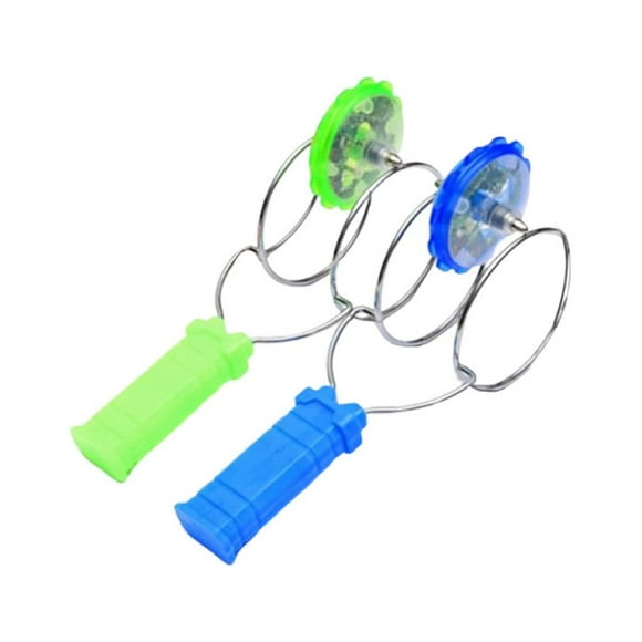 EeaseMX 2 piezas de juguete giroscópico magnético de calibre de pista, juguete luminoso colorido, juguetes interesantes para niños que juegan con colores aleatorios