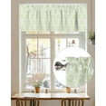 thumbnail image 7 of Baroque Pattern Valances for Windows Green Vintage Abstract Flowers Texture Valance Rod Pocket Light Filtering Short Window Treatments Curtains for Kitchen Bathroom Living Room Bedroom, 42 x 18 Inch, 7 of 7