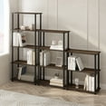 thumbnail image 3 of Furinno Turn-N-Tube 3-Tier Multipurpose Compact Display Rack, Shelving Unit, Bookcase, Columbia Walnut/Black, 3 of 6