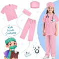 thumbnail image 4 of Set de disfraces de médico para niños RioRand, 6 piezas, para niños de 3 a 12 años, 4 of 6