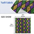 thumbnail image 5 of GZHJMY Mardi Gras Diamond Cute Cloth Dinner Napkins Oversize Carnival Party Decor 4 Pack 20" × 20", 5 of 6