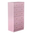 thumbnail image 2 of Resenkos 7-Drawer Tall Cabinet, 5+2 Storage Dresser with Matte Gold Handles - Macaron Pink, 2 of 10