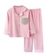 thumbnail image 1 of Odeerbi 3-16 Años Niños Niñas Pijamas de Algodón Con Solapa de Muesca Tops de Manga Larga Pantalones Conjunto Suave Sleepwear Dos Piezas Pijama Sets, 1 of 4