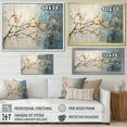 thumbnail image 4 of Designart "Orange Blue Maple Tree Glowing Embers V" Floral Floater Framed Wall Decor, 4 of 7