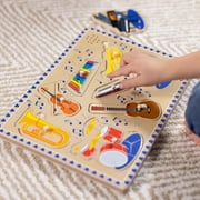 Melissa & Doug Musical Instruments Sound Puzzle - Wooden Peg Puzzle (8 pcs)