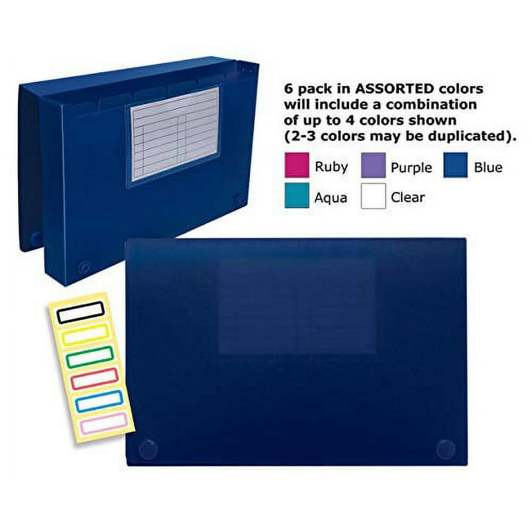 5 x 8 inch index card case by better office products, 6 pack, semi