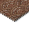 thumbnail image 6 of HomeRoots 677709 8 x 10 ft. Rust Gold & Ivory Geometric Transitional Washable Machine Made Rectangle Area Rug with UV Protection, 6 of 7