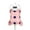 Pink, variant on Warm big polka dot four-leg cotton coat
