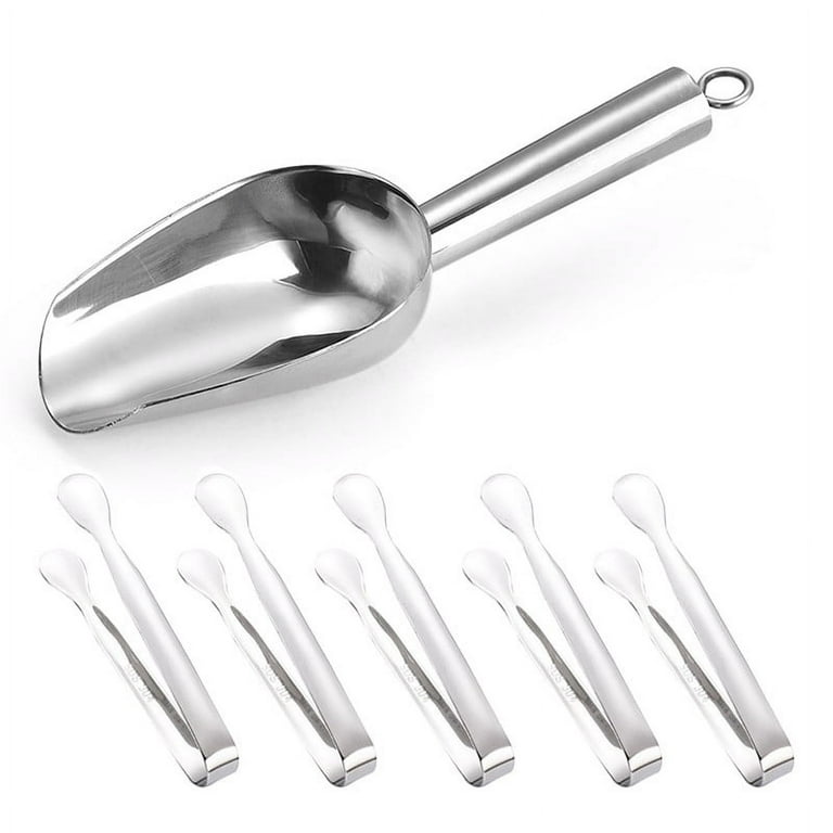 Metal Ice Scoop 3 Oz Small Stainless Steel Food Scoop Kitchen Ice