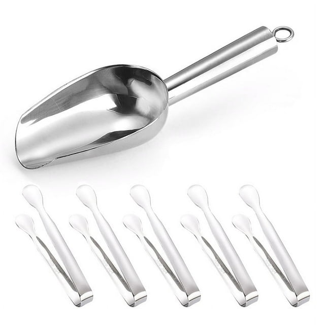 LSLJS Ice Scoop for Freezer Stainless Steel Ice Scoop Heavy Duty Small Metal Candy Cream Kitchen Scoop for Home Wedding Bucket Food Sugar Coffee Beans Bar, Home Essentials