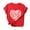 Red, variant on Ichuanyi Womens Shirts , Fashion Women Valentine's Day Print Short Sleeve T-shirt Novelty Graphic Tops