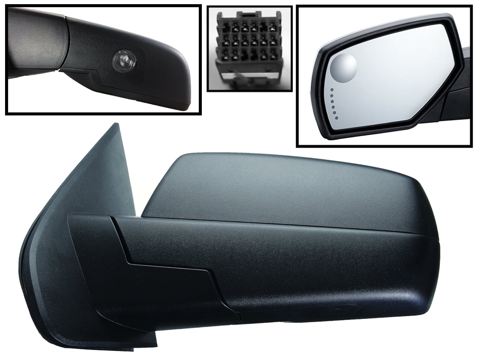 APA Replacement Mirror for 2014 2018 SILVERADO SIERRA Pickup Power Folding with Spotter Glass