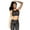 Abstract Grid Printed, variant on Women's Printed Activewear Sports Bra - Watercolor, S