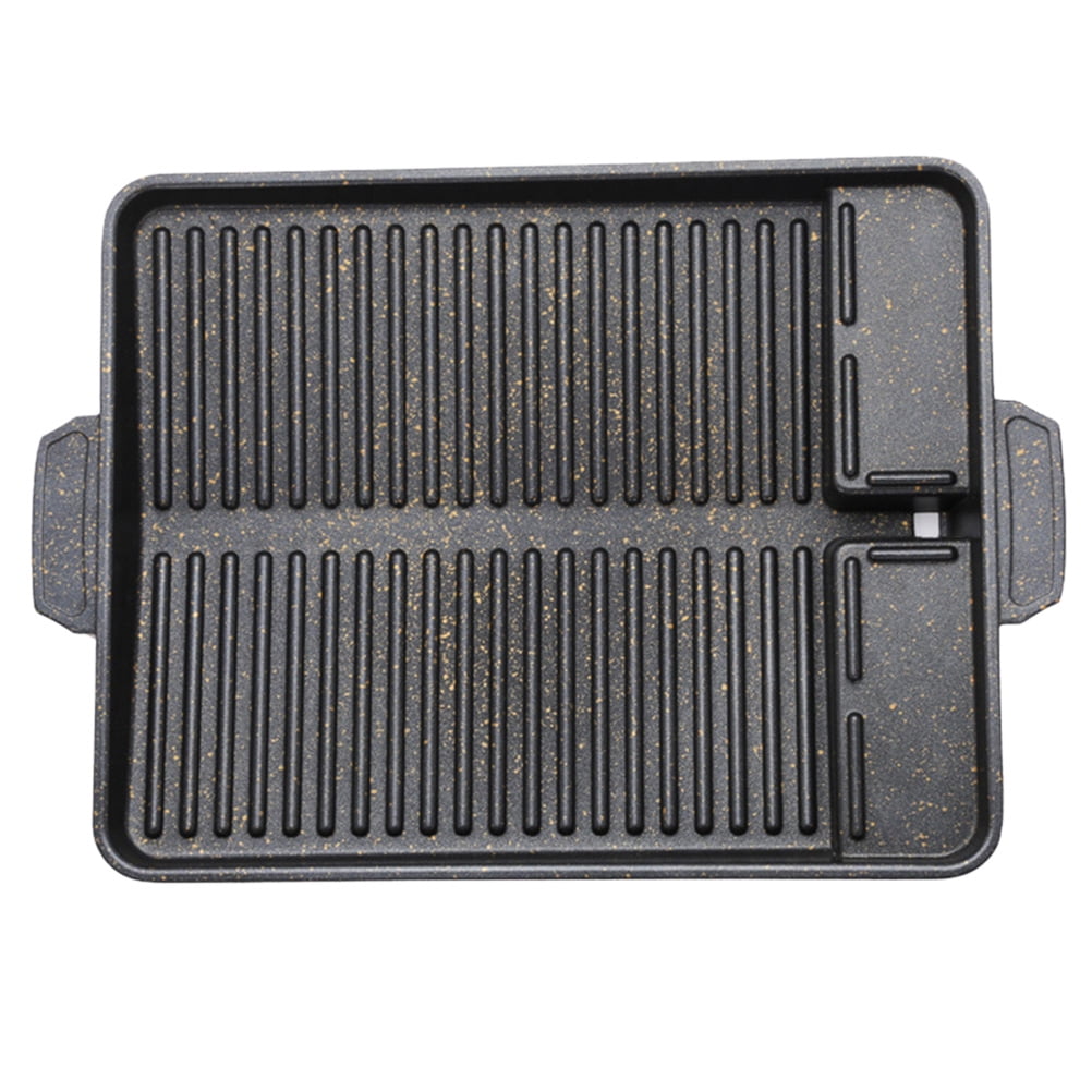 HOMEMAXS 1Pc Aluminum Alloy Nonstick Grill Griddle Pan Square BBQ