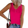 thumbnail image 1 of SDNall Womens Striped Round Neck Button Elastic Tank Top, 1 of 9