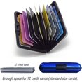 thumbnail image 2 of XINQIHANG 12 Slots Metal Cards Wallet Multi Pockets Aluminum Purse Credit Card Organizing Hard Case Holder for RFID Scan Protection (Blue), 2 of 5