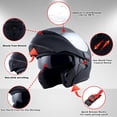 thumbnail image 3 of 1Storm Casco integral modular para motocicleta Abatible hacia arriba con doble visera Protector solar: HB89 rosa brillante, 3 of 5