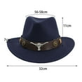thumbnail image 4 of Sombrero de vaquero occidental Sunnimix Azul marino para adultos, 4 of 8