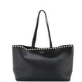 thumbnail image 1 of Pre-Owned Valentino Black Rockstud Shopping Tote Medium Shoulder Bag, 1 of 6