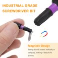 thumbnail image 4 of Uxcell 10pcs T20 Punta de Destornillador Torx 1/4" Vástago Hexagonal 25mm/1" Longitud Magnética, 4 of 7