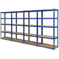 thumbnail image 1 of Gymax 4PCS 72'' Metal 5-Tier Garage Storage Rack Shelf Adjustable Freestanding Blue, 1 of 9