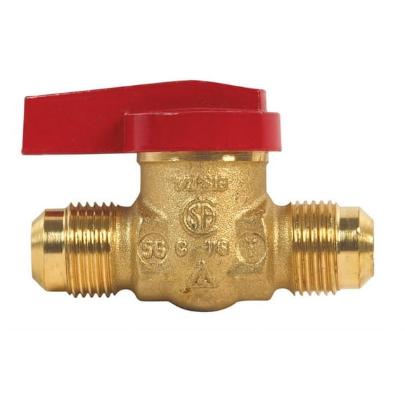 Mueller Streamline Brass Gas Ball Valve 1/2 In. Flare x 1/2 In. Flare - 0.35 lb