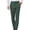 Army Green, variant on Men's Striped Dress Pants Straight Leg Zipper Fly Suit Pants Baggy Trousers with Pockets Yellow
