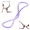 Purple, variant on Figure 8 Resistance Band, 15LB Silicone Pull Rope with Non-Slip Handles for Shoulder, Back, and Arm Workouts