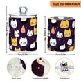 thumbnail image 3 of Cute Cats Bathroom Canisters Set of 4 Translucent Plastic Storage for Cotton Pads and Floss, 3 of 7