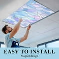 thumbnail image 5 of 4 Pack Abstract Art Fluorescent Light Covers for Ceiling Lights Gradient Stained Glass Fragments Modern Magnetic Ceiling Light Covers Overhead Light Filters for Office Classroom Home, 5 of 9