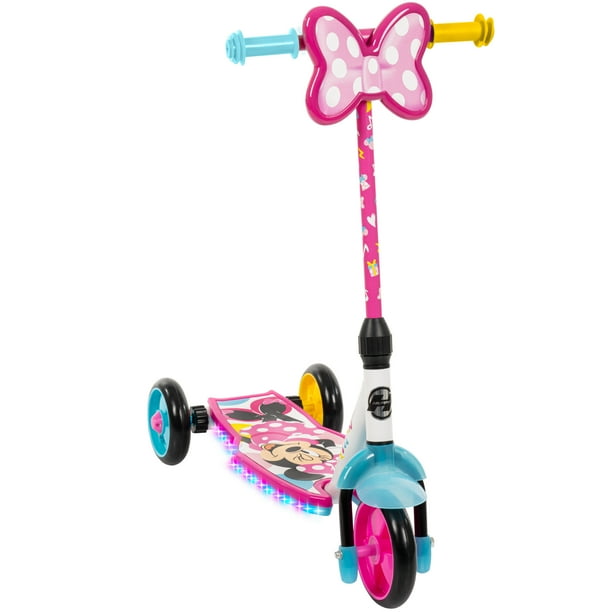 Huffy 3-Wheel Disney Minnie Preschool Scooter with LED Lights